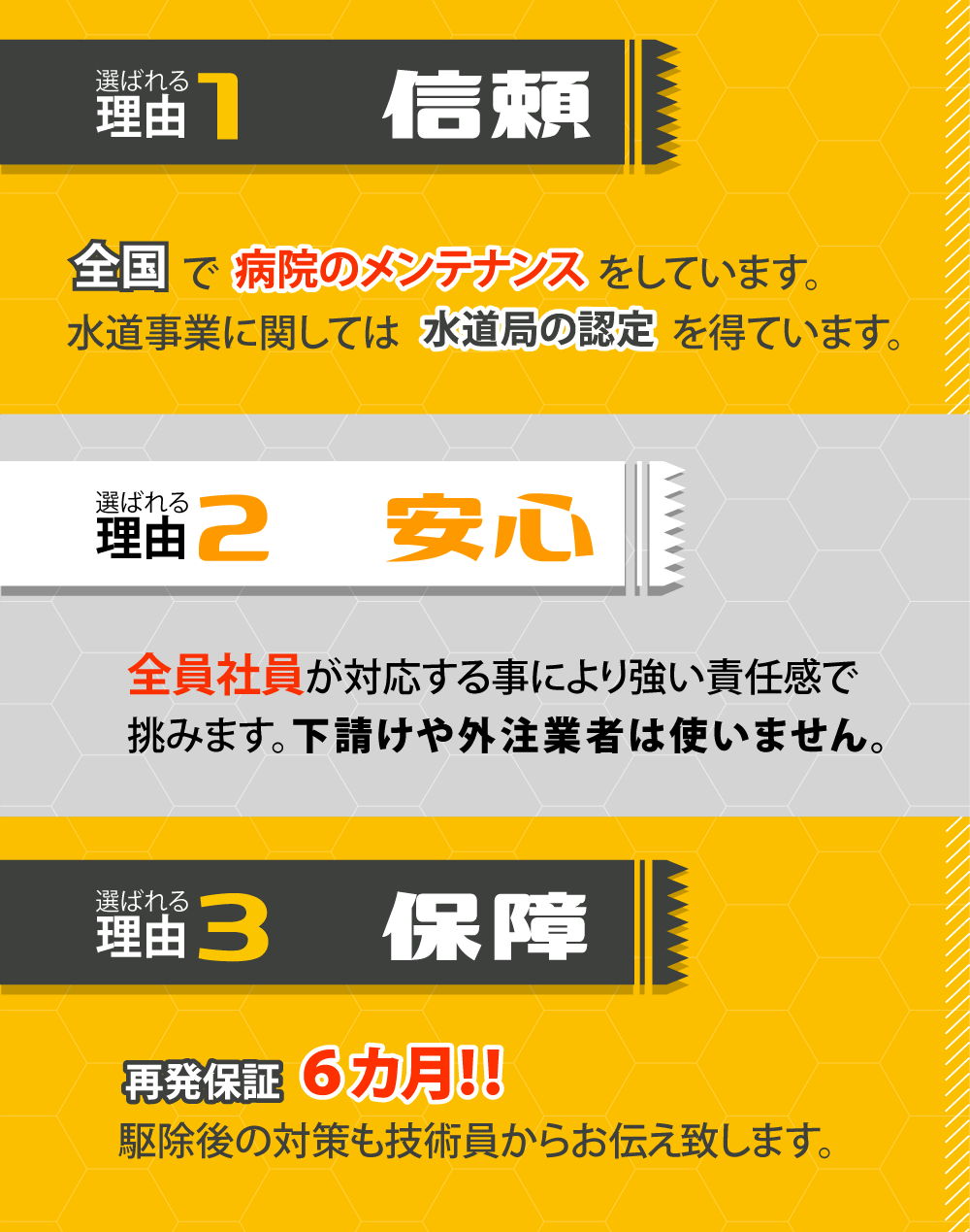 私たちが選ばれる理由